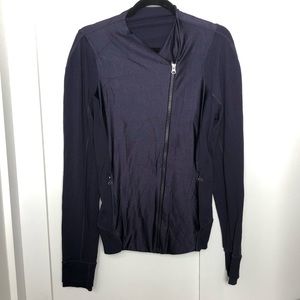 Lululemon Emerge Renewed Jacket Black Grape Dark Purple 12 Yoga Jacket